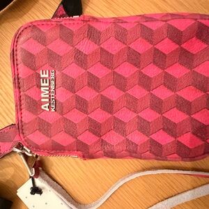 Aimee Kestenberg Red Geometric Crossbody Bag NWT